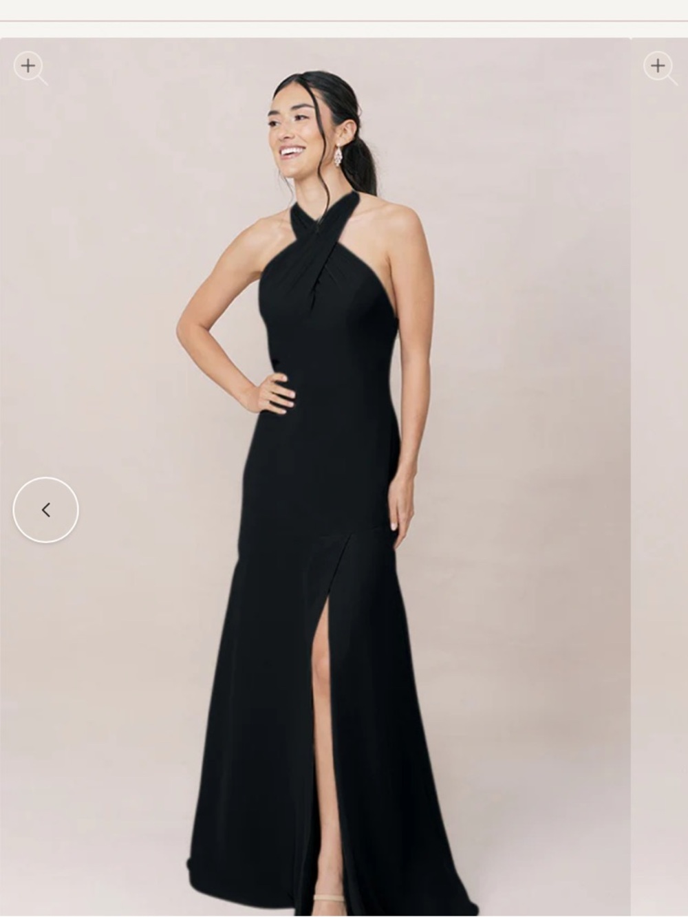 Revelry Athena Chiffon Dress, Black, Size 2